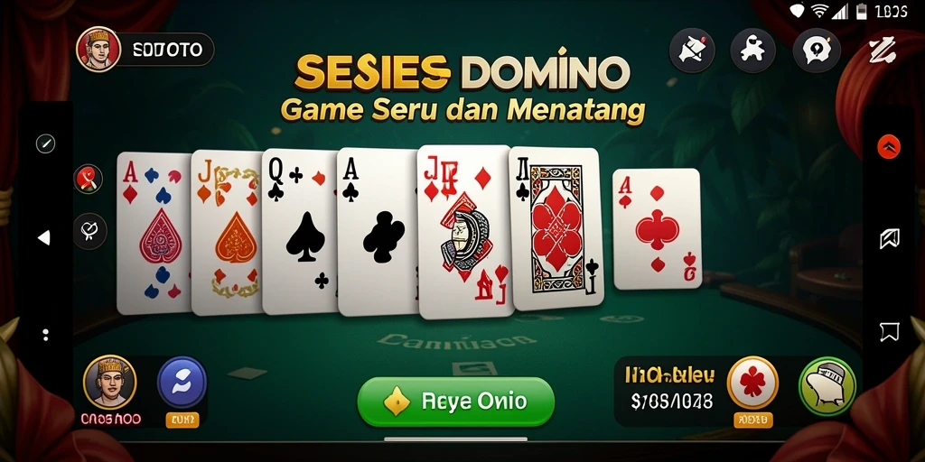 Tangkapan layar SESETOTO menampilkan gameplay domino yang mendebarkan dan interaktif.